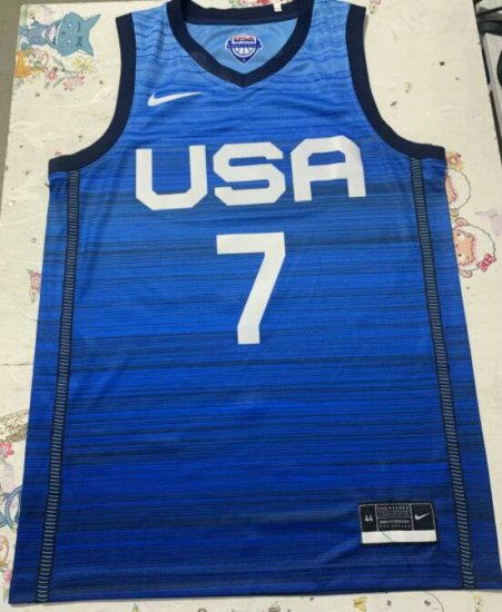 7 Durant 2020 Olympic USA Team jersey blue